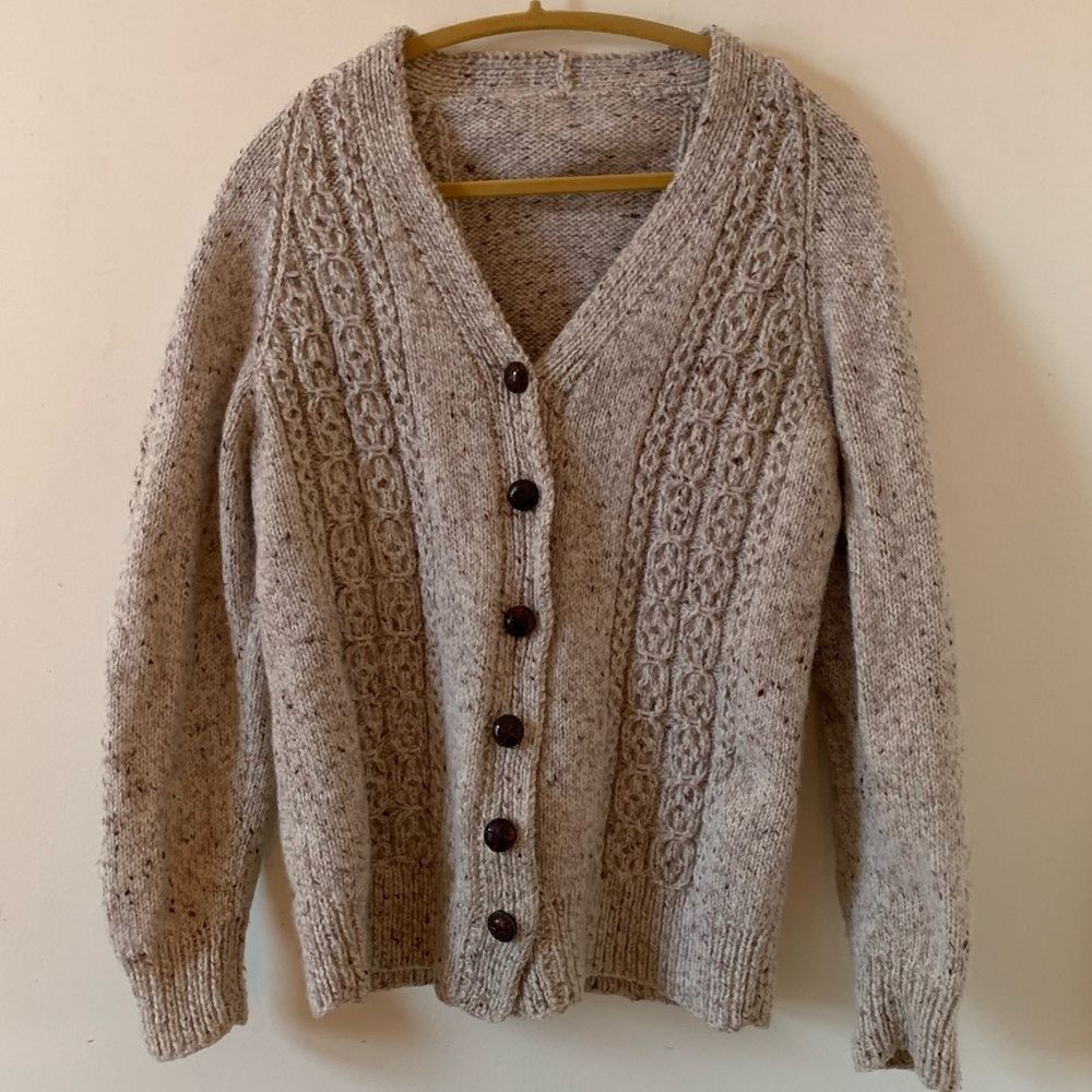 100% lambs wool grandpa cardigan